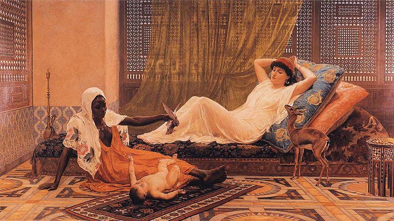 Frederick Goodall A New Light in the Harem China oil painting art